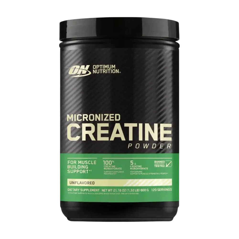 Tarro de Optimum Nutrition Micronized Creatine Powder de 600 g, 120 servicios